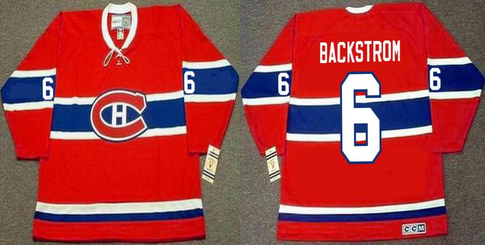 2019 Men Montreal Canadiens #6 Backstrom Red CCM NHL jerseys